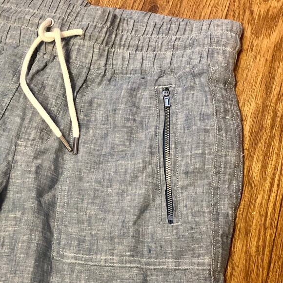 Athleta Cabo Linen Joggers in Chambray Blue Size 4 - Picture 6 of 15